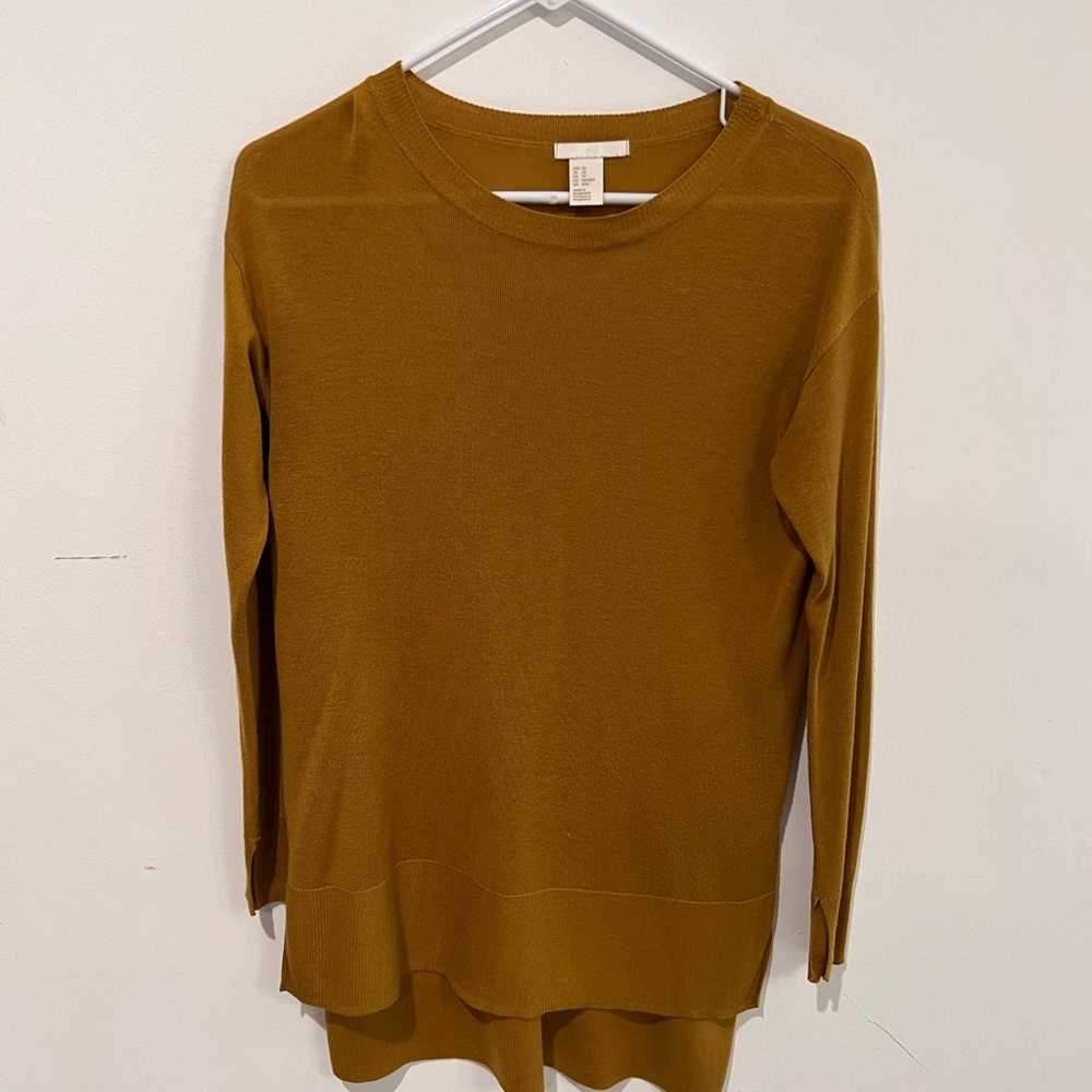 Burnt mustard yellow sweater oversized
